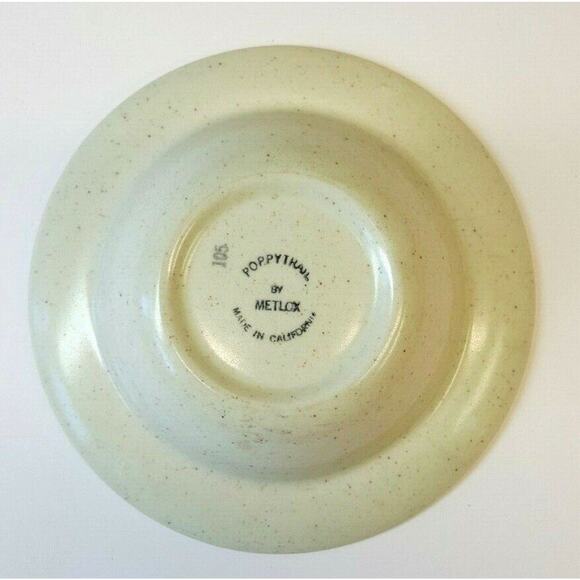 Set/4 Metlox Poppytrail Provincial Fruit Green 6.25" Rim Fruit Dessert Bowls - Picture 5 of 6